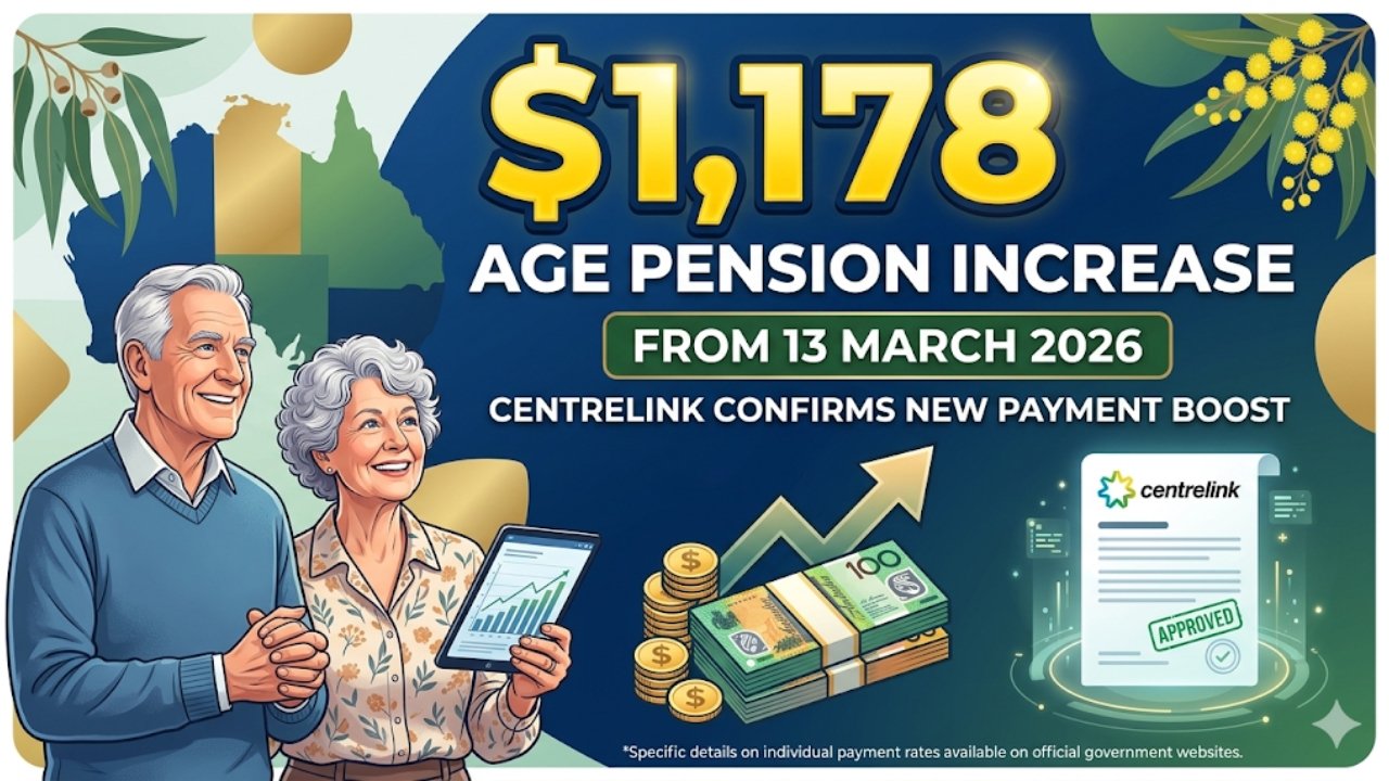 $1,178 Age Pension Increase from 13 March 2026 – Centrelink Confirms New Payment Boost