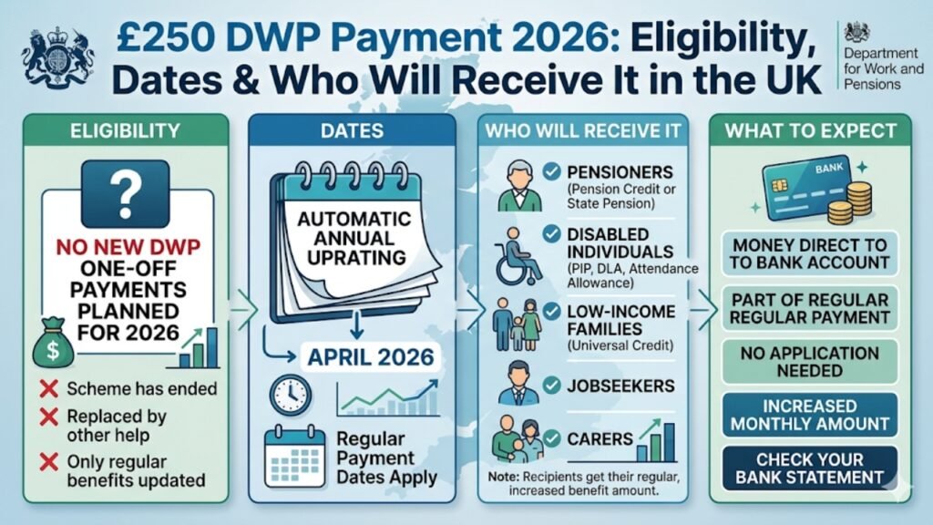 £250 DWP Payment 2026: Eligibility, Dates & Who Will Receive It in the UK