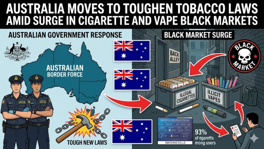 Australia Moves to Toughen Tobacco Laws Amid Surge in Cigarette and Vape Black Markets