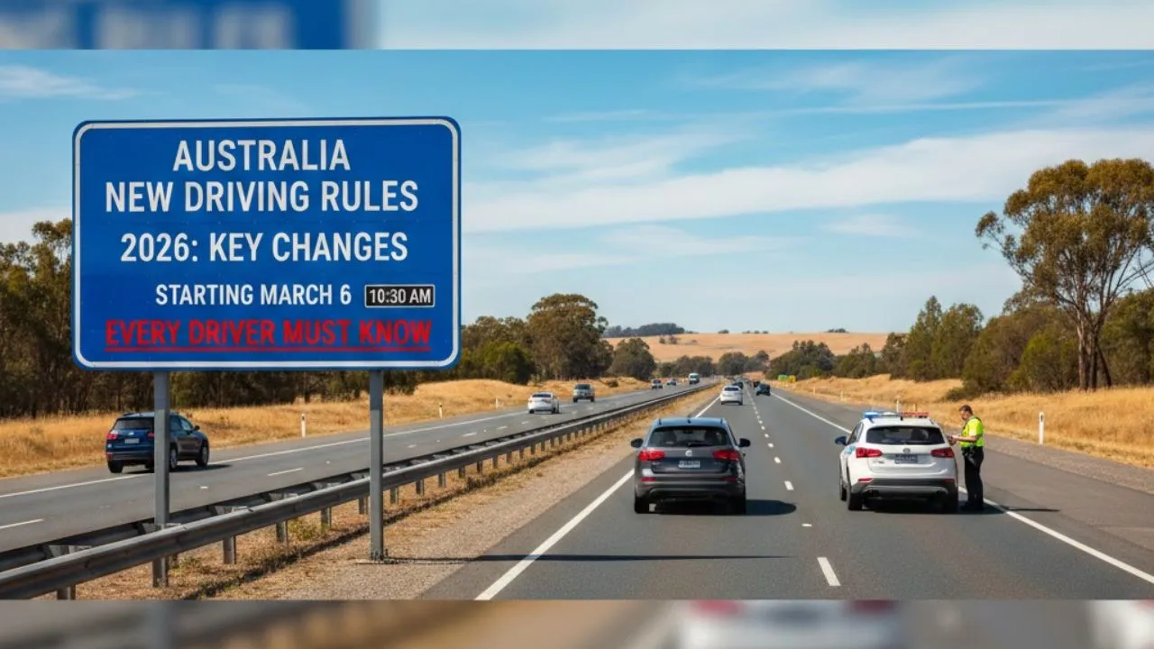 Australia New Driving Rules 2026: Key Changes Starting March 6 Every Driver Must Know