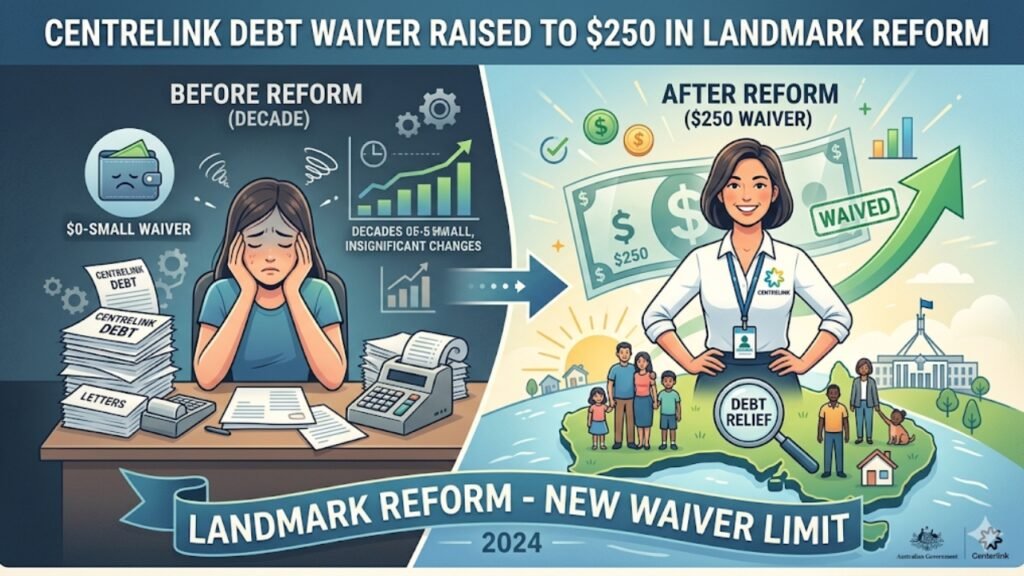 Centrelink Debt Waiver Raised to $250 in Landmark Reform After Decades