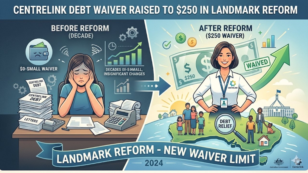 Centrelink Debt Waiver Raised to $250 in Landmark Reform After Decades