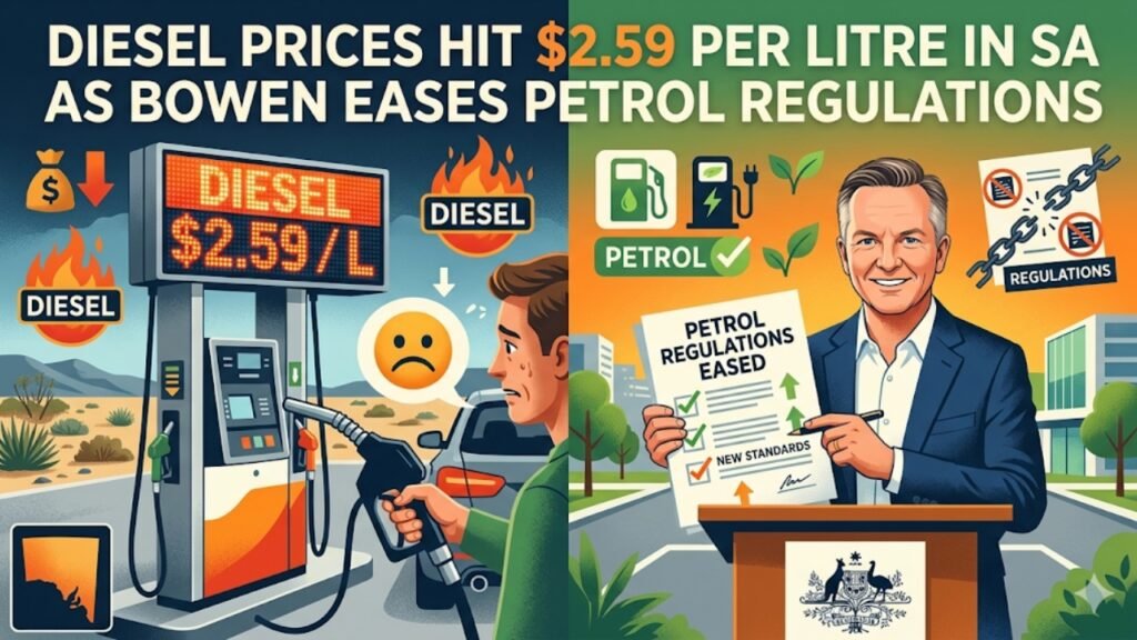 Diesel Prices Hit $2.59 Per Litre in SA as Bowen Eases Petrol Regulations