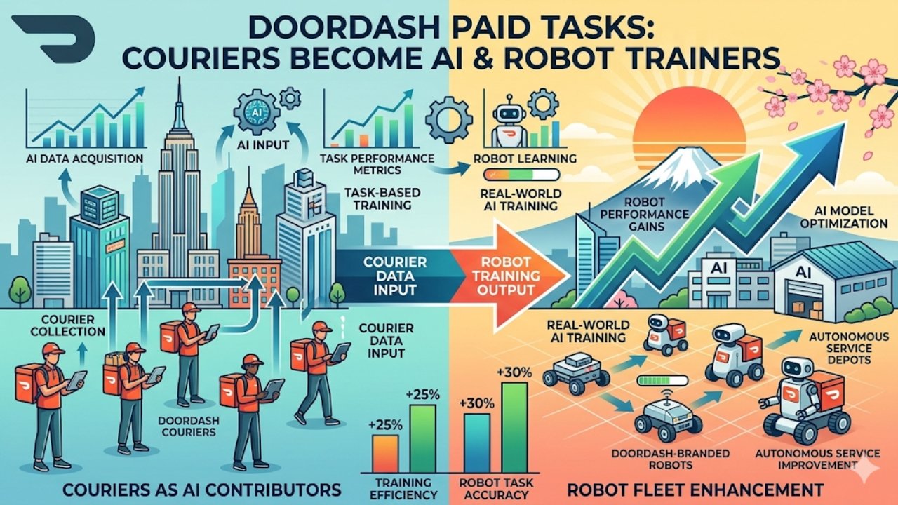 DoorDash Launches Paid Tasks That Turn Couriers into AI & Robot Trainers