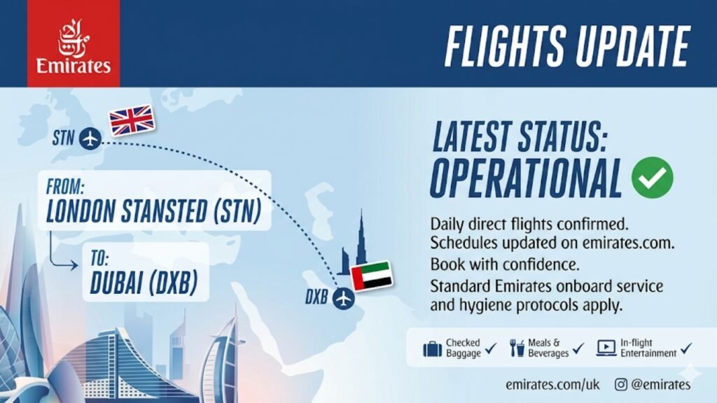 Emirates Issues Latest Update on Stansted to Dubai Flights