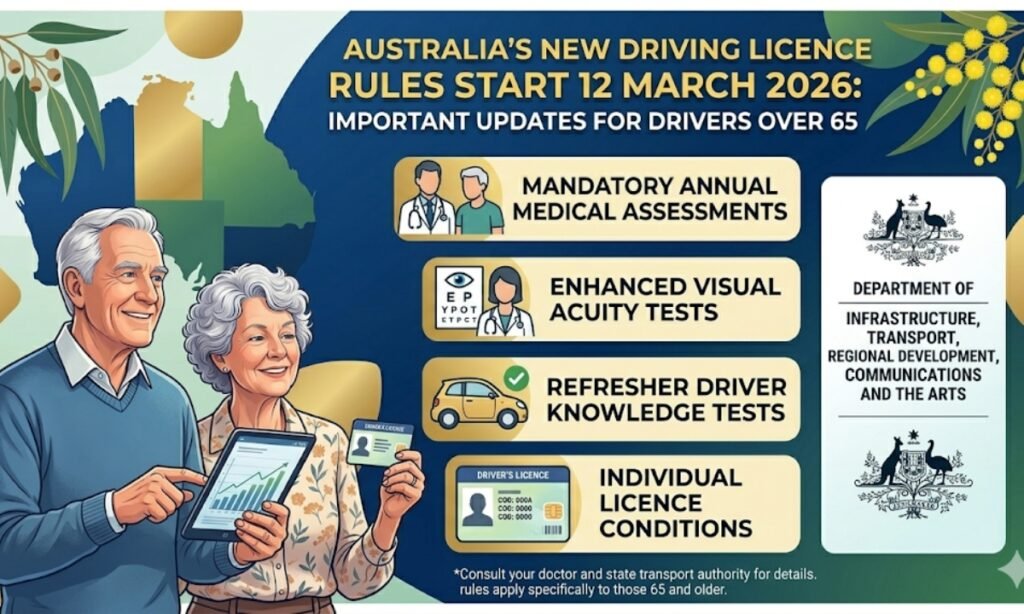Australia’s New Driving Licence Rules Start 12 March 2026: Important Updates for Drivers Over 65