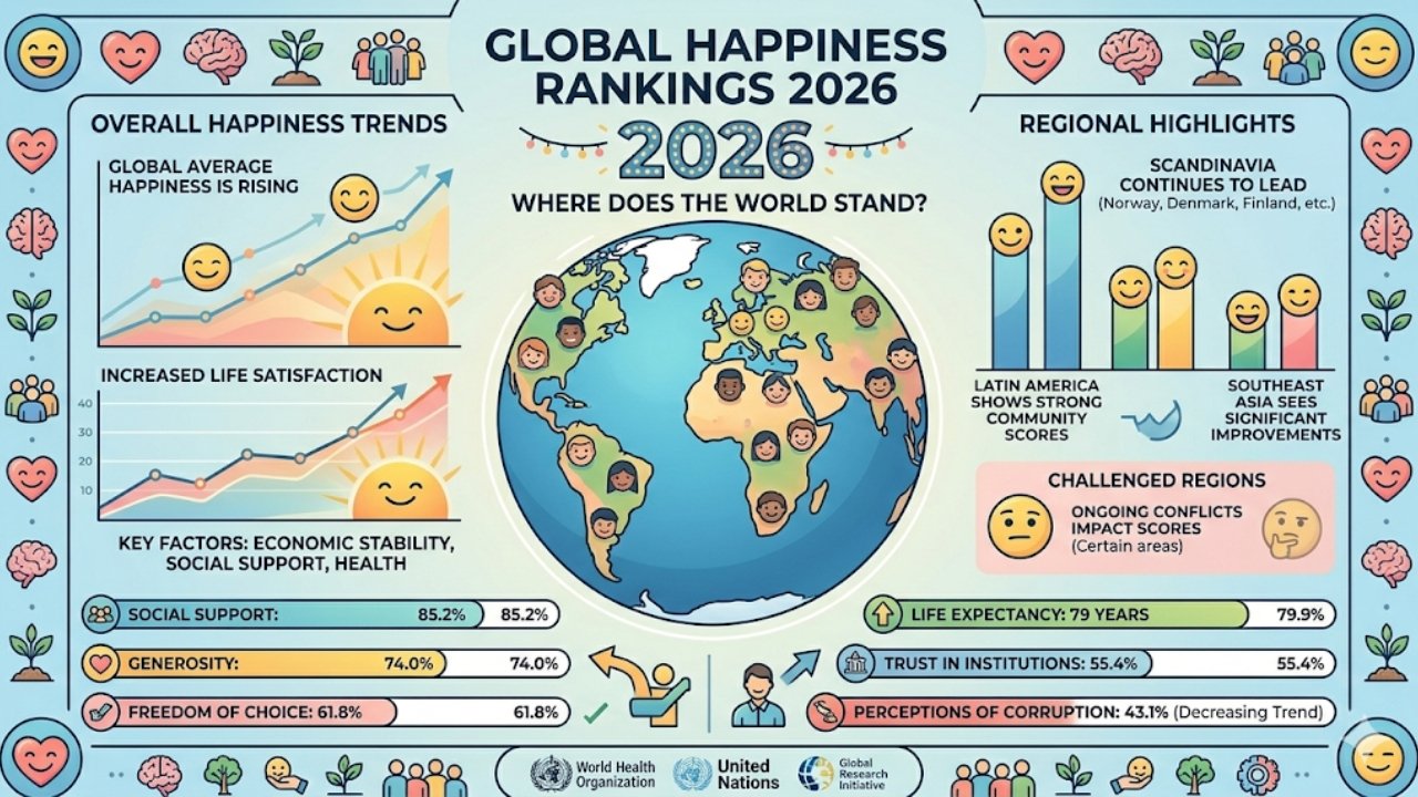 Global Happiness Rankings 2026: Where Does the World Stand?
