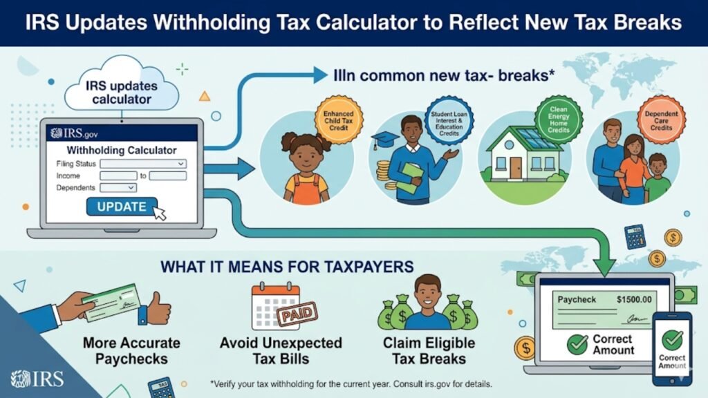 IRS Updates Withholding Tax Calculator to Reflect New Tax Breaks