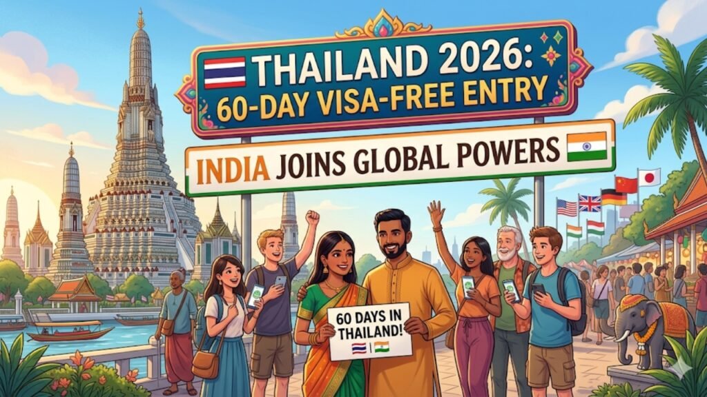 India Joins Global Powers in Thailand’s 60-Day Visa-Free Entry for 2026
