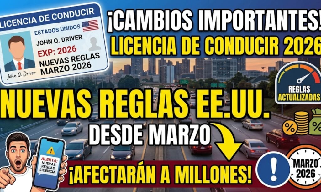 Licencia de Conducir 2026: Nuevas Reglas en EE. UU. Desde Marzo Podrían Afectar a Millones de Conductores