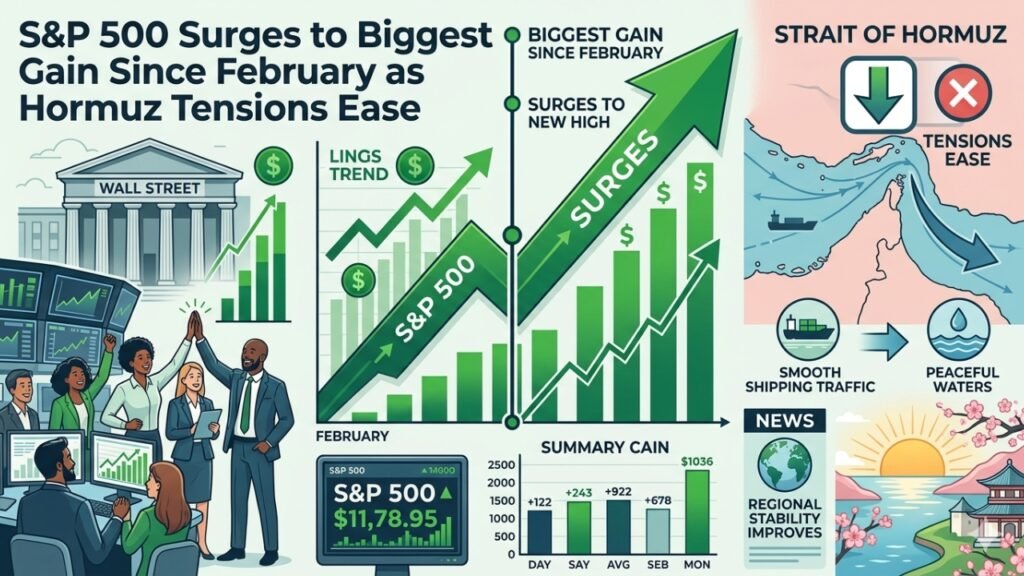 S&P 500 Surges to Biggest Gain Since February as Hormuz Tensions Ease