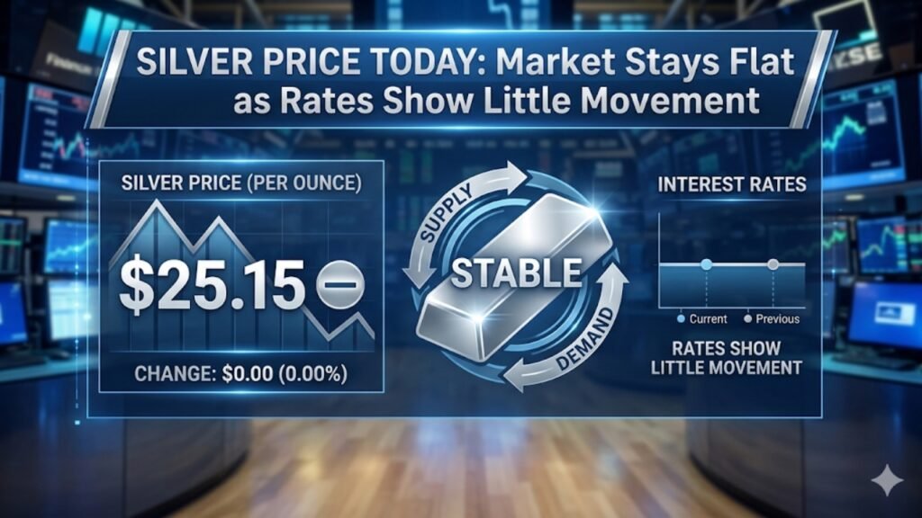 Silver Price Today: Market Stays Flat as Rates Show Little Movement