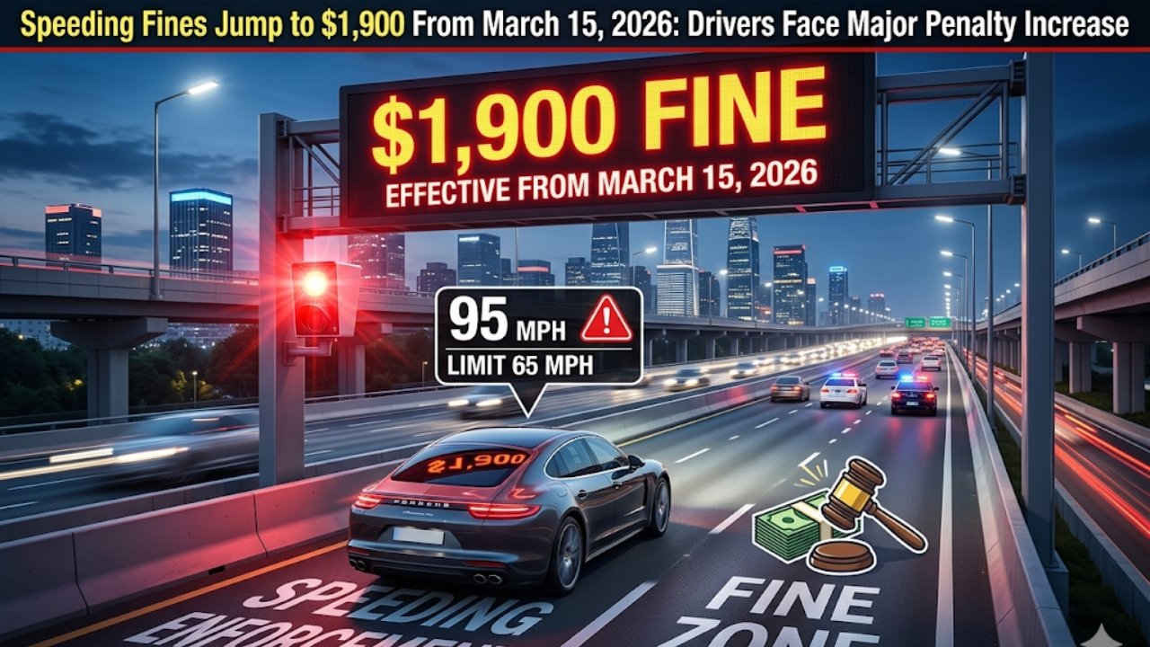 Speeding Fines Jump to $1,900 From March 15, 2026: Drivers Face Major Penalty Increase