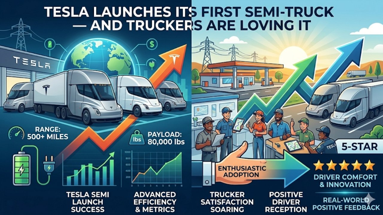 Tesla Launches Its First Semi-Truck — And Truckers Are Loving It