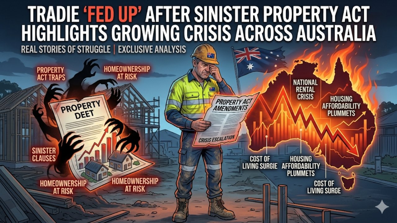 Tradie “Fed Up” After Sinister Property Act Highlights Growing Crisis Across Australia