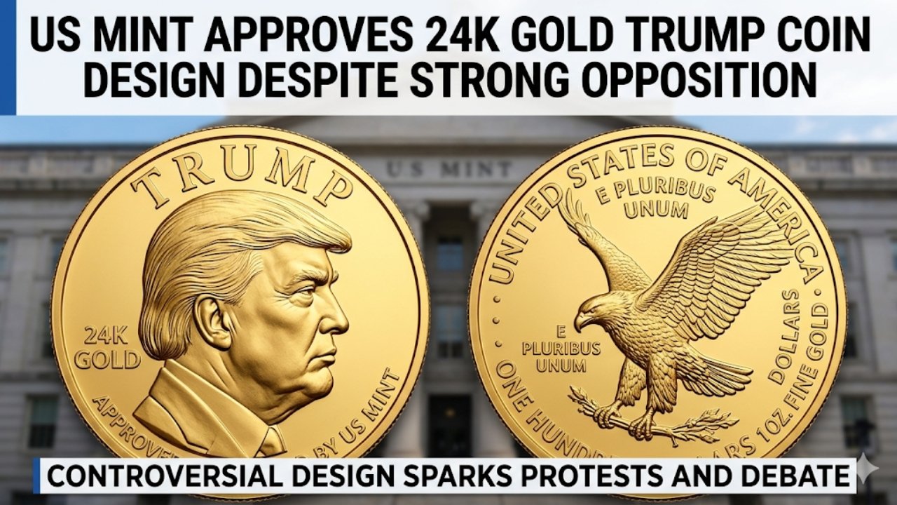US Mint Approves 24K Gold Trump Coin Design Despite Strong Opposition