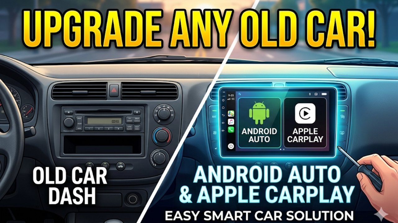 Upgrade Any Old Car with Android Auto & Apple CarPlay – Easy Smart Car Solution